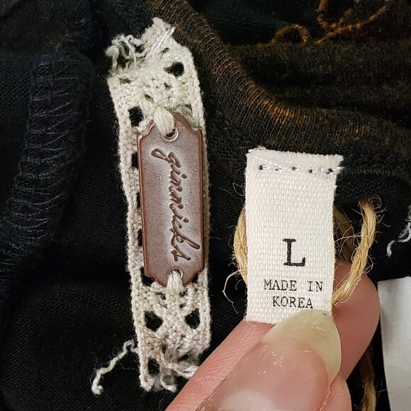 Gimmicks BKE Womens Whimsigoth Fairy Grunge Tunic Top Size L Asymmetric NWT - Picture 6 of 12